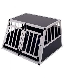 PawHut Jaula Aluminio para Perros con tabique hermético